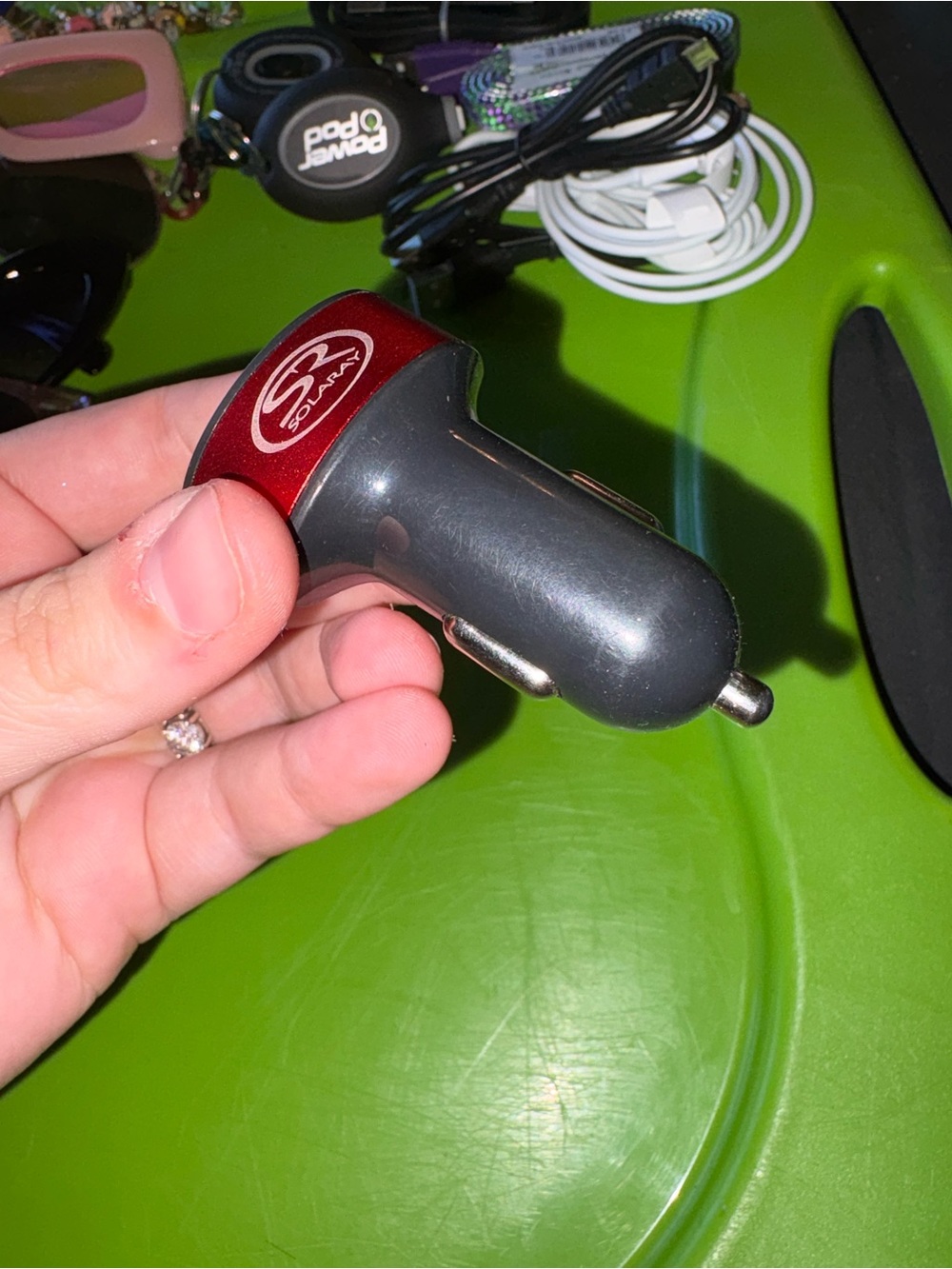 Car USB Charger - Red & Black